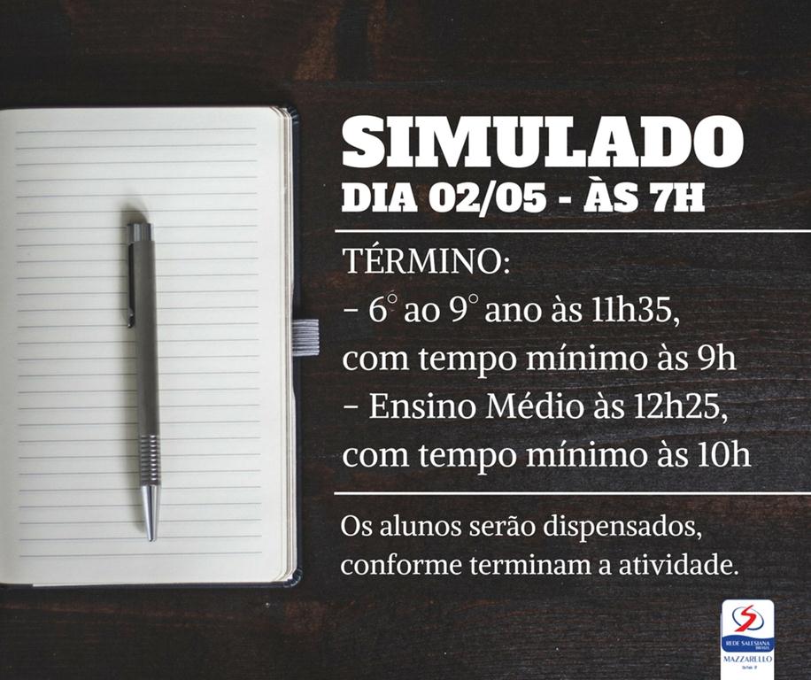 Fundamental II e Ensino Médio - Simulado